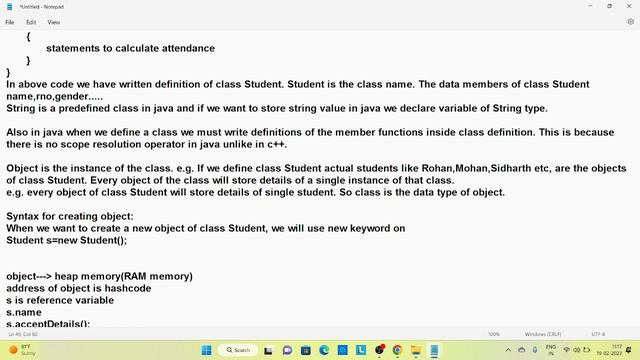Lecture on class and objects and members of class in Core Java смотреть онлайн