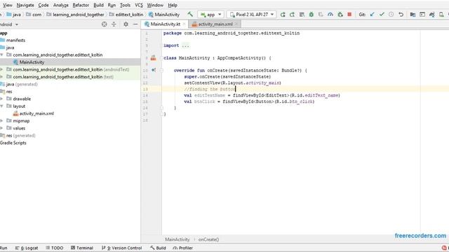EditText,Button and Toast in Android using Kotlin смотреть онлайн