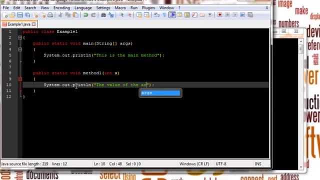 How to use method arguments in Java смотреть онлайн