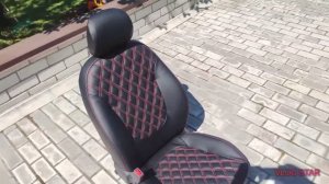 Установка авточехлов с пришиванием на Киа Рио 3 поколения