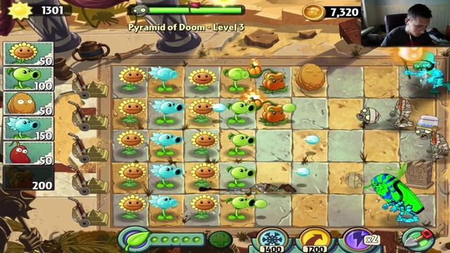 Plants vs Zombies 2 - ПИРАМИДА УЖАСА [Pyramid of Doom] - Бесконечный режим смотреть онлайн