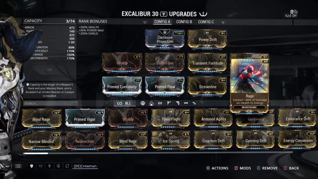 WARFRAME | Excalibur "Balanced" Exalted blade build смотреть онлайн