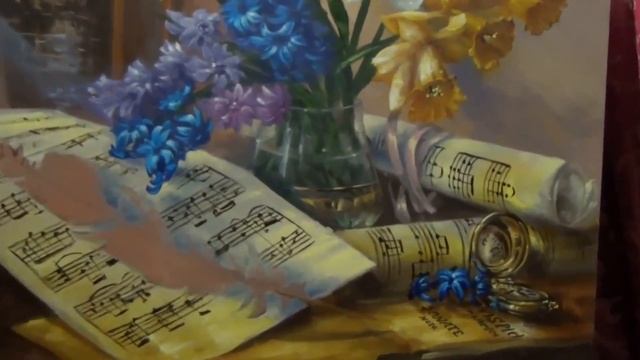 Натюрморт маслом на холсте ВДОХНОВЕНИЕ смотреть онлайн