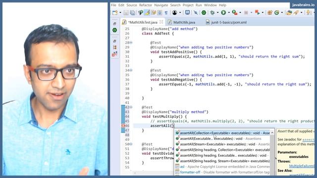 JUnit 5 Basics 21 - Using AssertAll смотреть онлайн