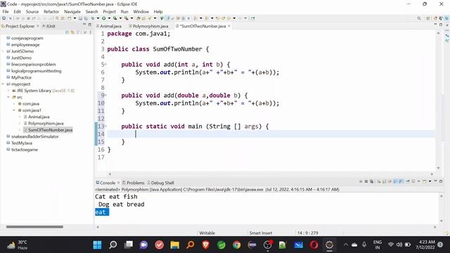 polymorphism | overloading | oops concepts | core java -3 #java#programming#video#basic#program смотреть онлайн