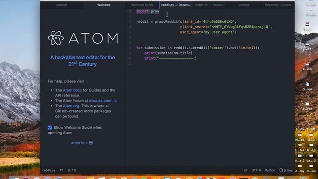 Get Started with the Python Reddit API Wrapper in 10 minutes(2018) смотреть онлайн