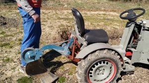 Первый выезд в поле испытание орудий для навески. Почему глохнет минитрактор.