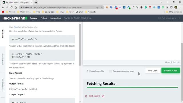 Say "Hello, World!" With Python | Problem - 1 смотреть онлайн