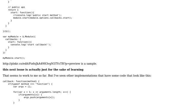 Module pattern callback implementation смотреть онлайн