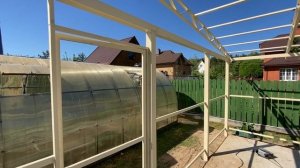 Навес для бассейна с кровлей и стенами из поликарбоната 9,6х5,6 от частной мастерской «Спецкаркас»