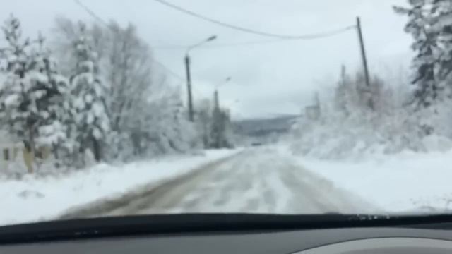 Ниссан Лиф по гололеду. смотреть онлайн