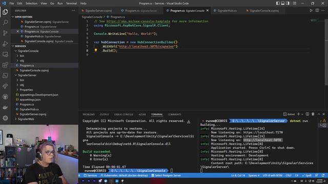 Real-Time Messaging Between Console Apps with SignalR - SignalR in Unity - Part 1 смотреть онлайн