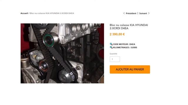 Bloc nu culasse KIA HYUNDAI 2.0CRDI D4EA ? disponible sur aepspieces.com смотреть онлайн