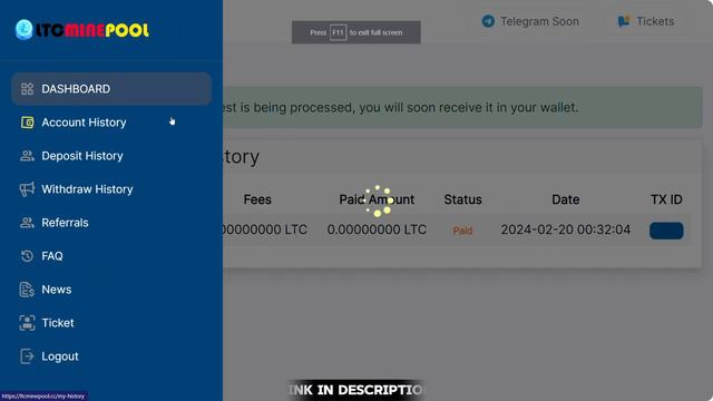 Zero Investment | 1 Day = 1 Litecoin | New Free Litecoin Mining Site 2024 смотреть онлайн
