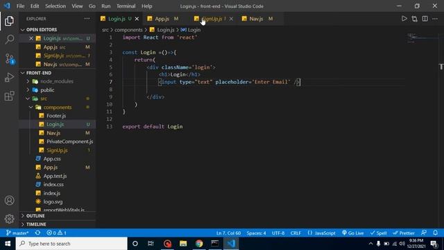React and node JS project #15 Login Component UI смотреть онлайн