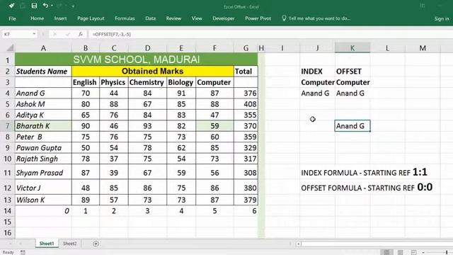 Index Excel Formula | Offset Function dynamic calculations | Excel Tutoring смотреть онлайн
