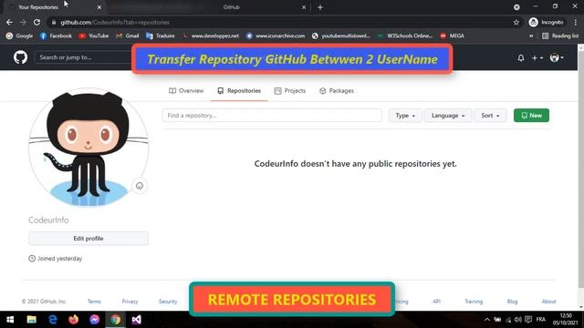 #53 : Course Git && Github | Remote Repositories | Transfer Repository To Another User | Part 12 смотреть онлайн