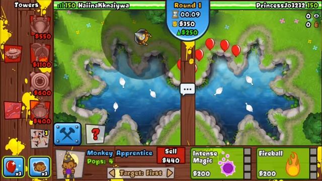 Winning a game of Bloons Town Defence Battles (BTDB) смотреть онлайн