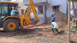 JCB 3DX Going to Dig Septic Tank for Newly Home in Village | jcb video