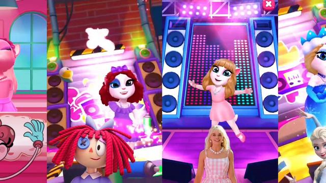 My Talking Angela’m 2  Frozen 2 ❄️ Vs Ragatha Vs Mommy Long Legs Vs Barbie In Angela 2  Cosplay