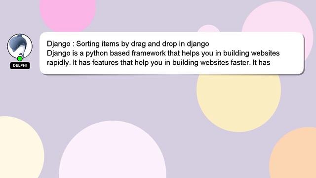 Django : Sorting items by drag and drop in django смотреть онлайн