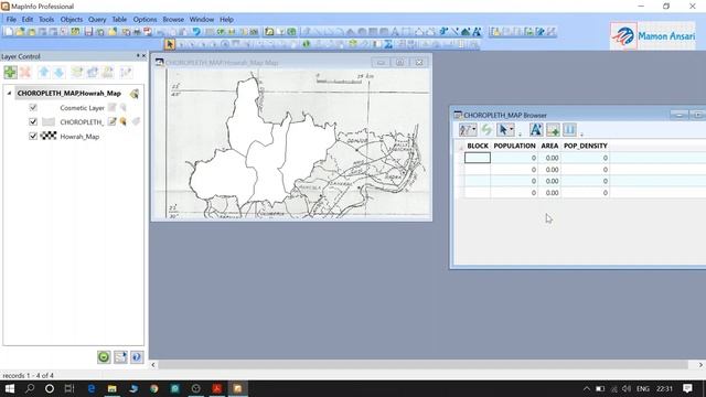 CHOROPLETH MAP/THEMATIC MAP IN MAPINFO PROFESSIONAL SOFTWARE || BLOCK DIGITIZATION смотреть онлайн