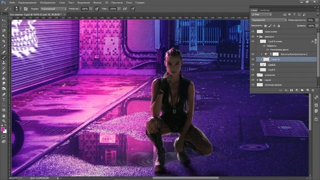 Speed art. Создаём коллаж в photoshop "Electra" смотреть онлайн