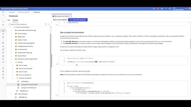 Azure Machine Learning Environments смотреть онлайн