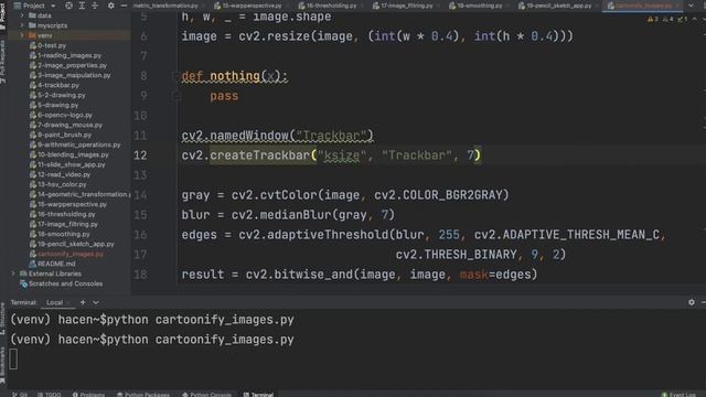 OpenCV with Python | Project #6-Cartonify Images with OpenCV смотреть онлайн