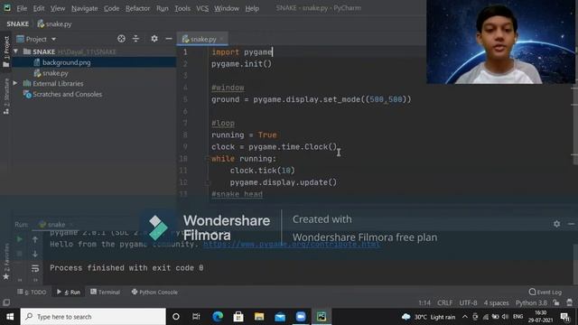 How to make snake game in python pygame (part 1) | Window смотреть онлайн