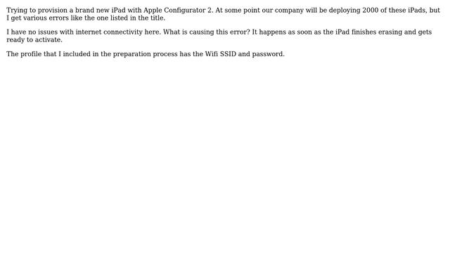 Apple: Provisional Enrollment Failed. [MCCloudConfigErrorDomain - 0x80EF (33007)] смотреть онлайн