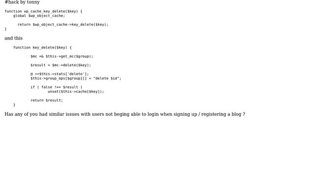 Wordpress: User cannot authenticate after signup when object cache enabled смотреть онлайн