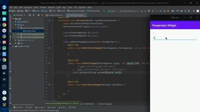 Bagian 4 : Widget dan Even pada Android Studio смотреть онлайн