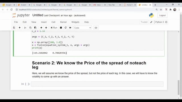 Using Scipy to Find the Prices of a Stock and its Volatility from a Call Spread Price смотреть онлайн