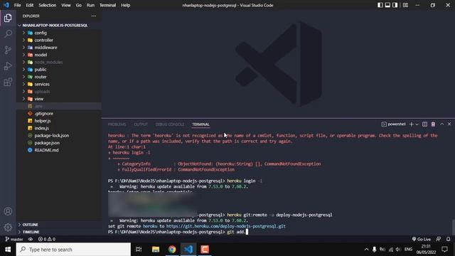 How to Deploy Nodejs and PostgreSQL Database on Heroku 2022 смотреть онлайн