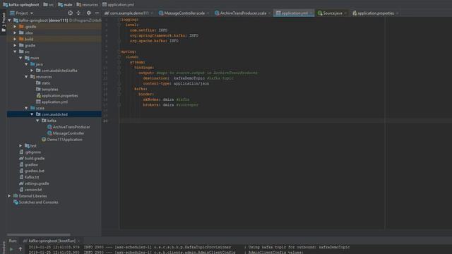 kafka, Spring Cloud Stream on Docker part 2 смотреть онлайн