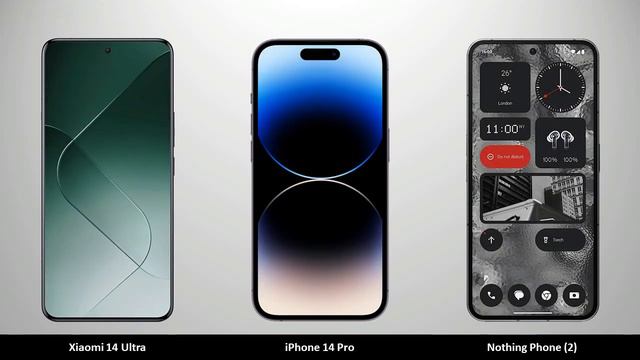Xiaomi 14 Ultra vs iPhone 14 Pro vs Nothing Phone 2 - Compare смотреть онлайн
