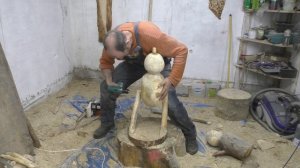 Кашпо "Муравей с тележкой", Пилим насекомое муравей, муравей из дерева, кашпо для дачи