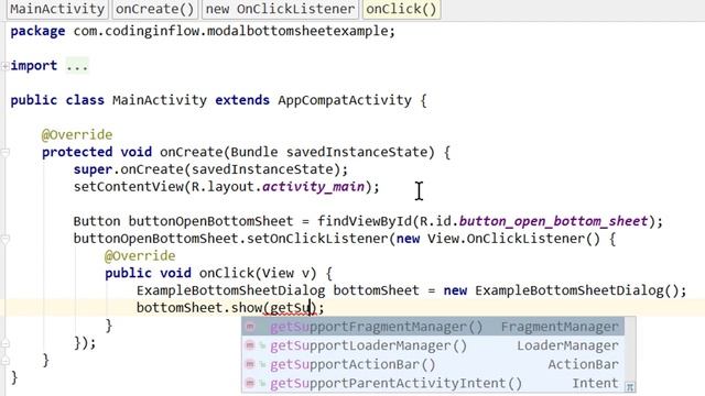 Modal Bottom Sheet - Android Studio Tutorial смотреть онлайн