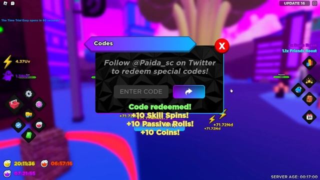 3 NEW SECRET CODES IN ANIME SOULS SIMULATOR (UPDATE 16) смотреть онлайн