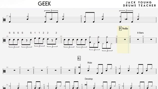 How to play Geek on Drums - Rockschool Grade 5 смотреть онлайн