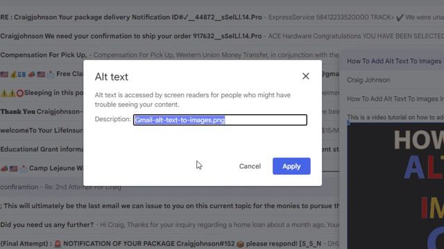 Google Gmail: How To Add Alt Text To An Image In Gmail | PC | 2023 смотреть онлайн