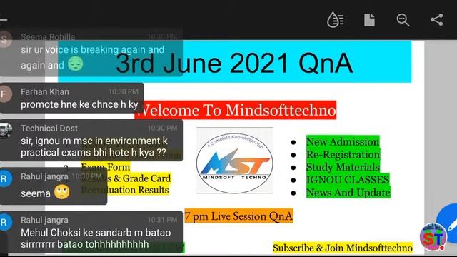 Live QnA For IGNOU Learner's || All Updates & News /MST LIVE смотреть онлайн