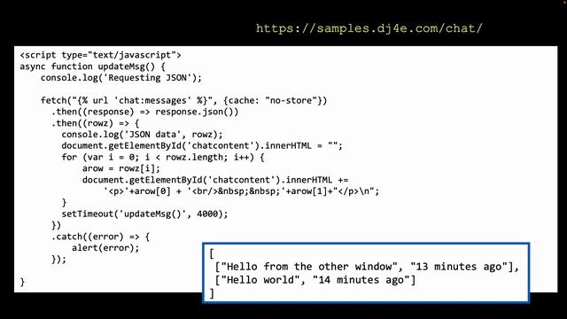JSON - AJAX and CHAT смотреть онлайн