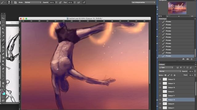 2 hour Work in progress - digital art - Photoshop CC смотреть онлайн