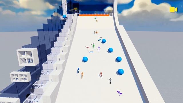 Run up while avoiding the rolling balls | Fun with Ragdolls The Game #59 смотреть онлайн