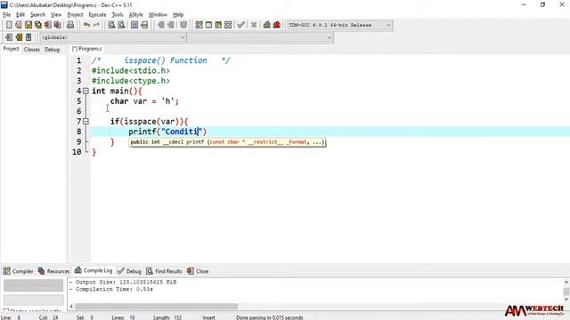 isspace in c | isspace() in c | isspace function in c | isspace() function in c language | LEC #65 смотреть онлайн
