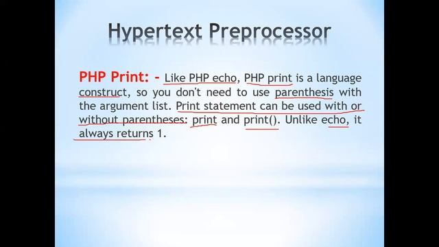Echo, Print Statements & PHP Syntax смотреть онлайн