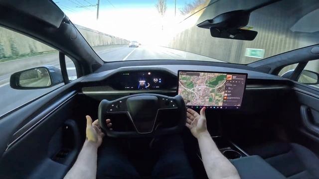 2023 Tesla Model X Plaid Test Drive POV | Ambience Binaural Sound