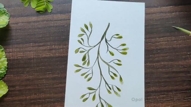 How to Draw Leaves 2 ways | Foliage |Easy Watercolor Painting Tutorial - Paint 2 Relax |Opal Stroke смотреть онлайн